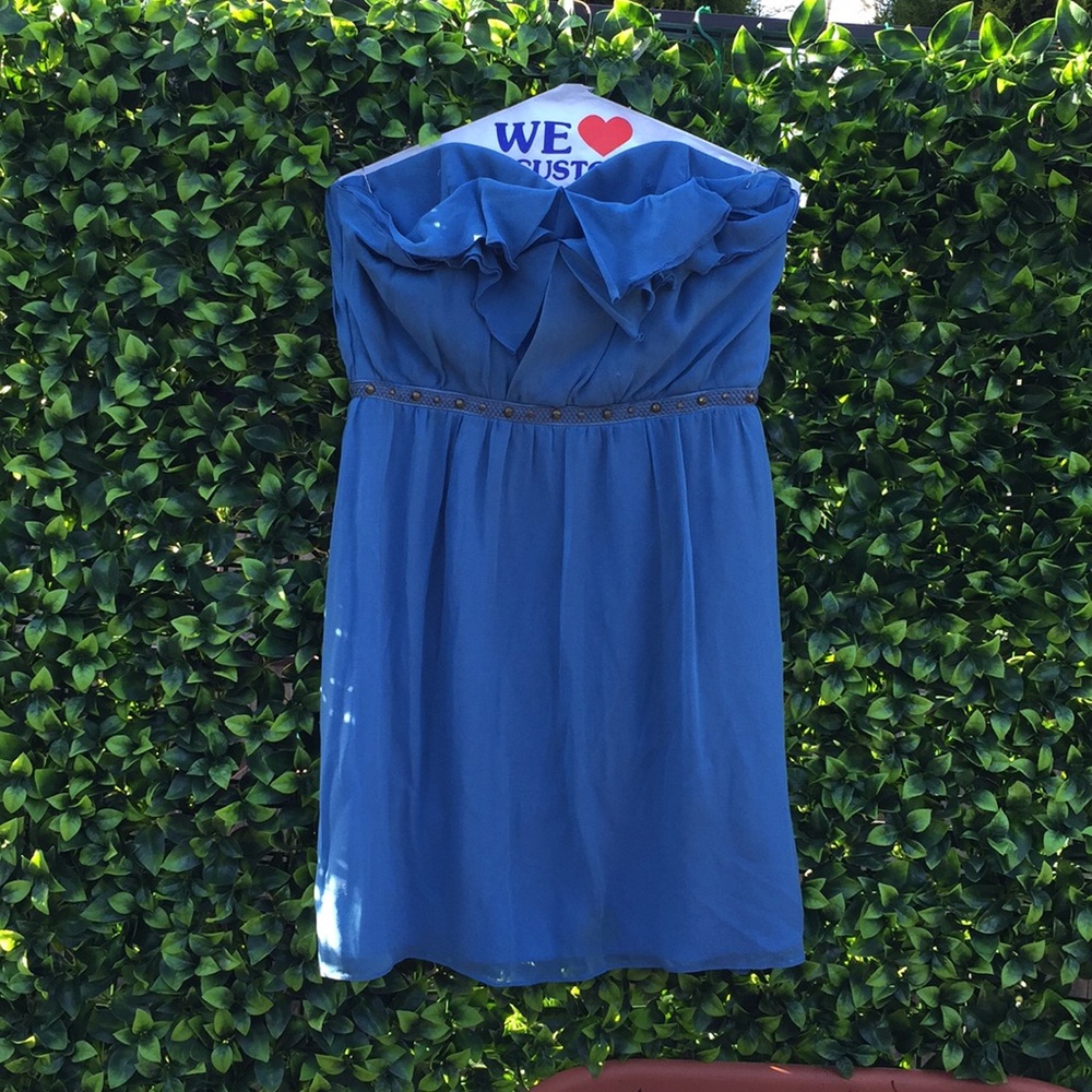 100% Silk Strapless Dress